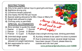 Santa's Driving Licence